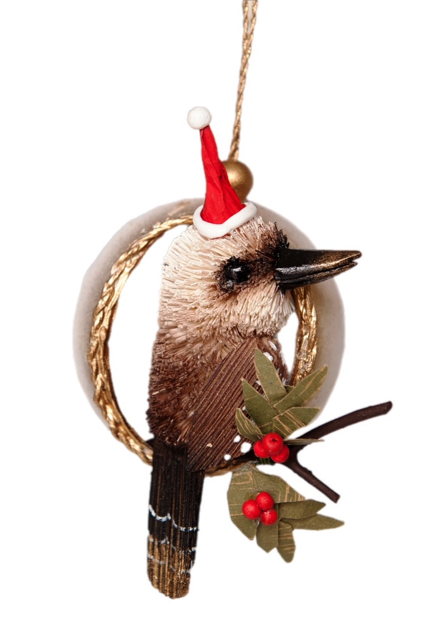 Kookaburra - Bristlebrush Christmas Bauble - 13cm img