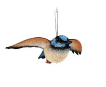 Hanging Ornament with Wings - Blue Wren 14cm img