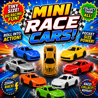 Mini Race Cars - 250/Bag