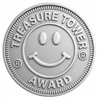 Tokens - 250 Silver Treasure Tower Award - For Restaurants, Hair Salons, Dance Studios