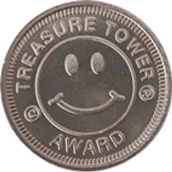 Tokens - 250 Silver Treasure Tower Award - For Restaurants, Hair Salons, Dance Studios