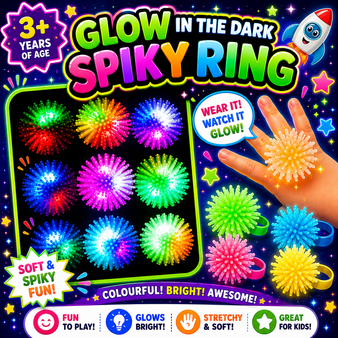 Glow in the Dark Spiky Rings - 250/Pkg