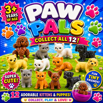 Paw Pals - It's Raining Kittens and Puppies! - 250/Pkg.