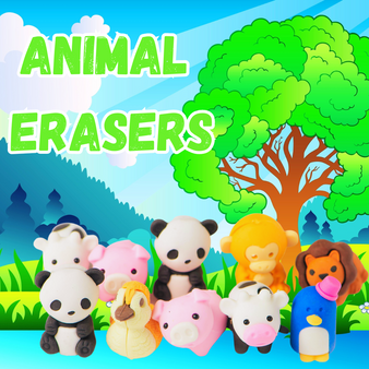 Animal Puzzle Erasers - 250/Pkg