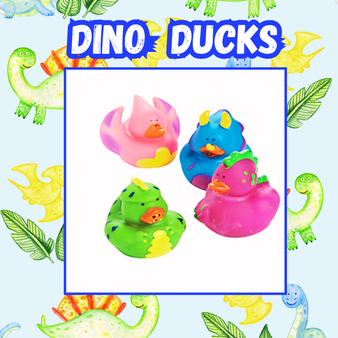 Ducks - Dinosaur - 12/Pkg - 2 inch. This Tub Toy is for 3+ years.