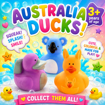 Ducks - Australian - 12/Pkg - 2 inch. This Tub Toy is for 3+ years.
