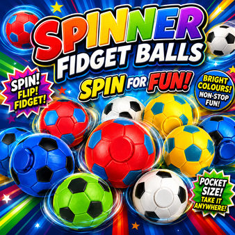 Spinner Fidget Colourful Balls - Plastic 32 mm - 200/BAG