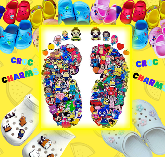Croc Charms - 250/bag. Assortment will Vary