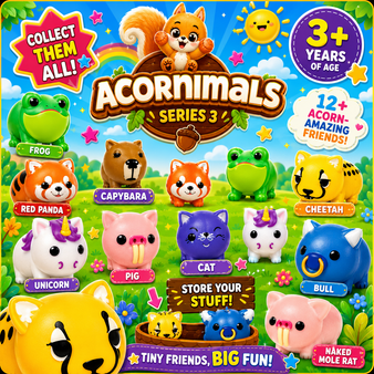 Acornimals Figurines NEW Series 3 - Makes a perfect tooth holder! - 250/Pkg