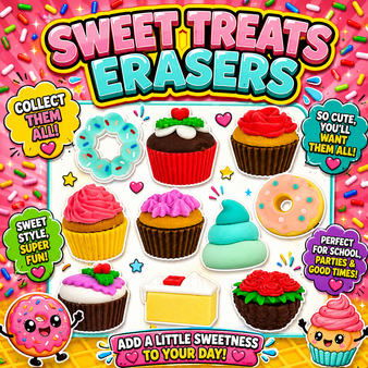 Sweet Treat Erasers - 250/Pkg