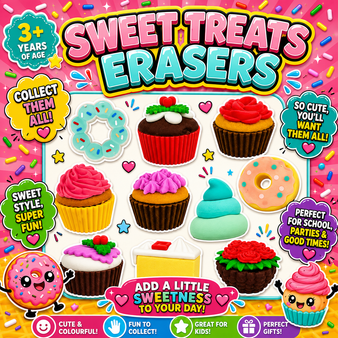 Sweet Treat Erasers - 250/Pkg