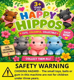 Happy Hippos -  Header Card Only