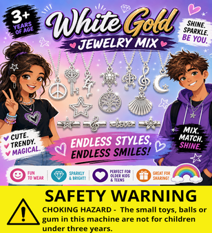 White Gold Jewelry Mix - Header Card Only