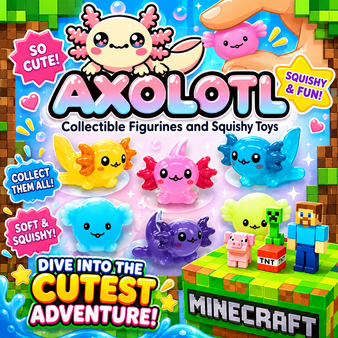 Axolotl Series 2 & Squishies Minecraft Header Card Only