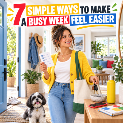 Seven Simple Ways to Make a Busy Week Feel Easier - September 22, 2026