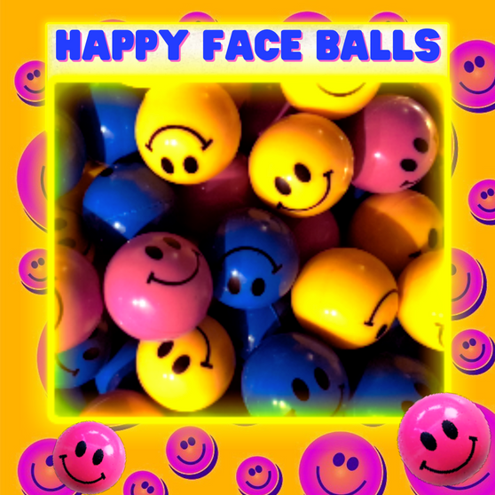 Balls - Happy Face Emoji Bouncy 32 mm - 200/Pkg