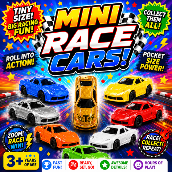 Mini Race Cars - 250/Bag