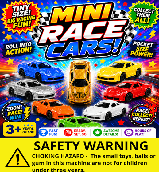 Mini Race Cars - Header Card Only