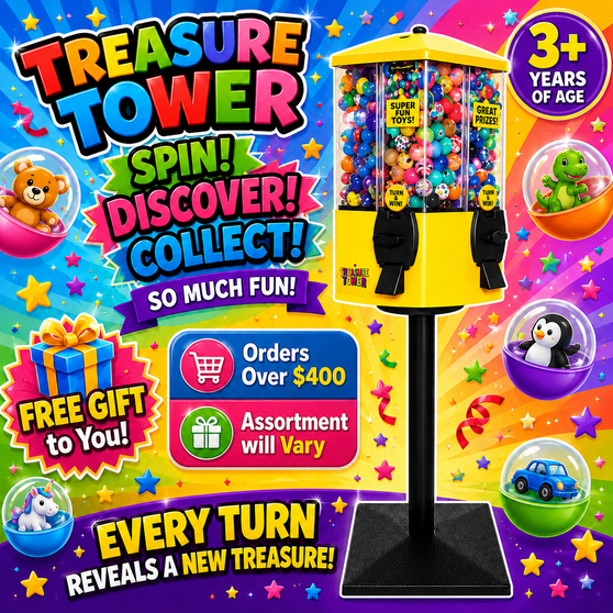 *4-Select Yellow Treasure Tower $1199 - Includes 250 FREE tokens and FREE shipping