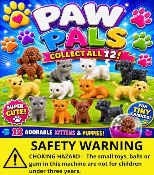 Paw Pals - It's Raining Kittens and Puppies! - Header Card Only