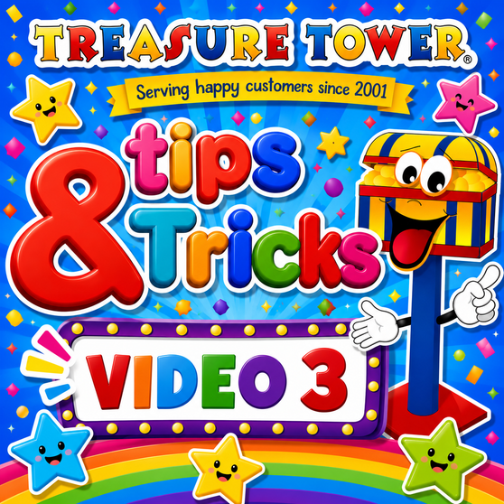 Video 3 -   Before You Begin Refilling the Treasure Tower & Chute Door Fix NOTE: Video Plays in "Product Description". In Quick View click on "View Details" to watch.