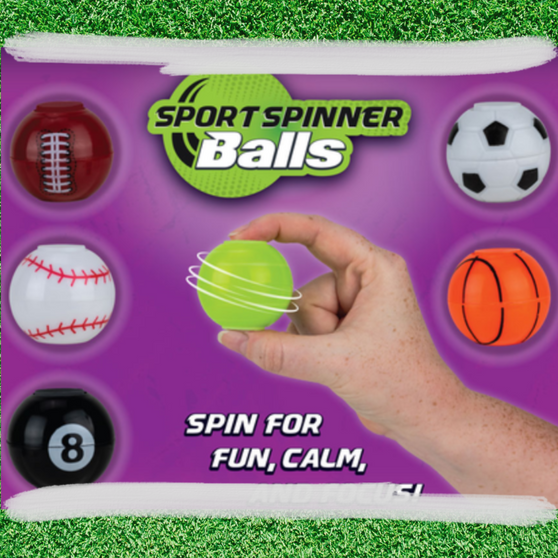Spinner Fidget Sports Balls - Plastic 32 mm - 200/BAG