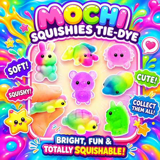 Mochi Squishies NEW Tie-Dye - 250/bag