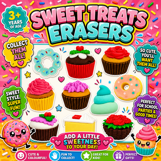 Sweet Treat Erasers - 250/Pkg
