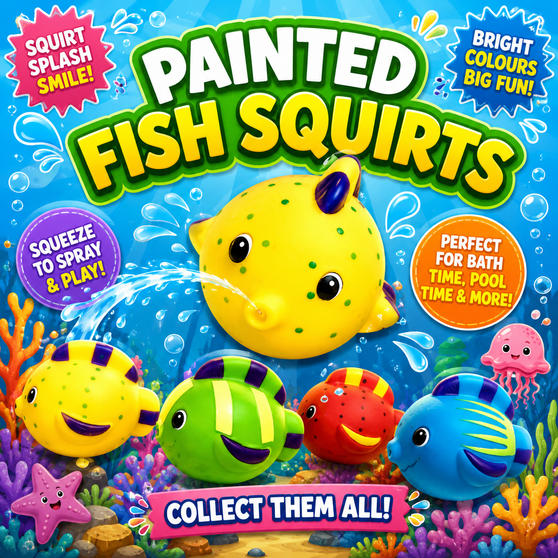 Squirts - Painted Fish. This Tub Toy is for all ages.