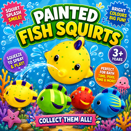 Squirts - Painted Fish. This Tub Toy is 3+ years