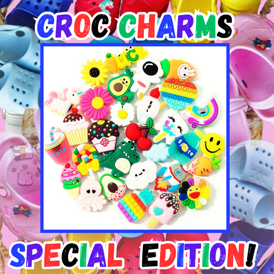 Croc Charms Special Edition - 250/bag. Assortment will Vary