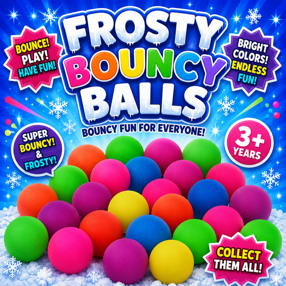 Balls - Frosty Bouncy 29.5 mm - IN BAGS OF 250/Pkg