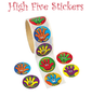 High Five Stickers 100 per Roll - These are not capsulated. Come in a Roll