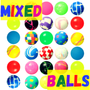 Balls - Mixed Bouncy 31 mm - IN BAGS OF 250/Pkg