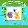Ducks - Australian - 12/Pkg - 2 inch. This Tub Toy is for 3+ years.