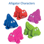 Alligator Characters - Tub Toy 12/Pkg - 2x3 inch