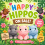 Happy Hippos-Squishy - 250/Pkg
