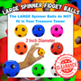 LARGE Spinner Fidget Colourful Balls - Plastic 50 mm - 2 INCH - 50/BAG - DO NOT FIT IN THE TREASURE TOWER