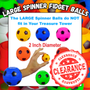 LARGE Spinner Fidget Colourful Balls - Plastic 50 mm - 2 INCH - 50/BAG - DO NOT FIT IN THE TREASURE TOWER
