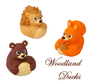 Ducks - Woodland Animal - 12/Pkg - 2 inch. This Tub Toy is for 3+ years.
