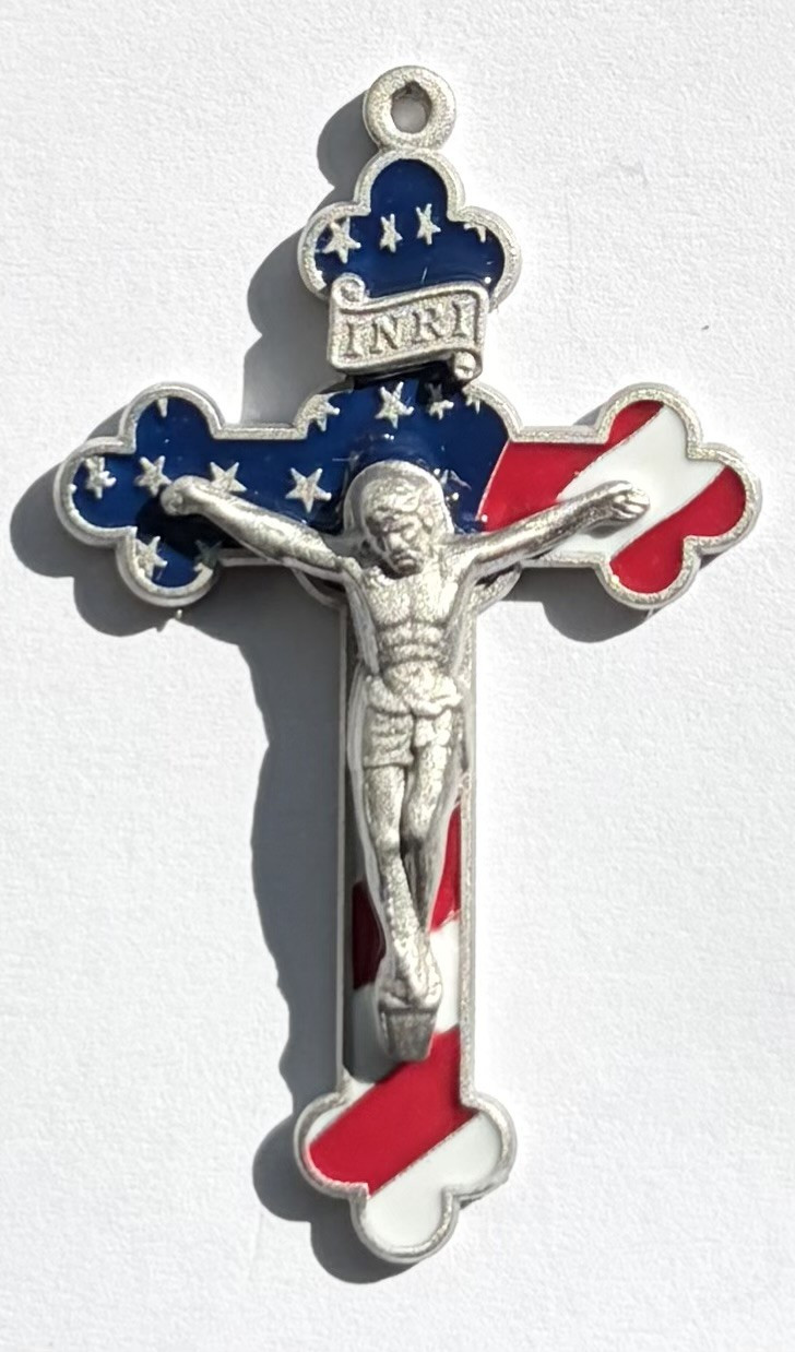 No. 7740P USA Pewter Crucifix - Pewter - 1 7/8