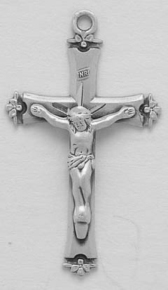 No. 7745 Sterling Silver Crucifix 1 3/8"