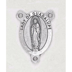 8935BM    Our Lady of Guadalupe Rosary Center Base Metal - size: 3/4"