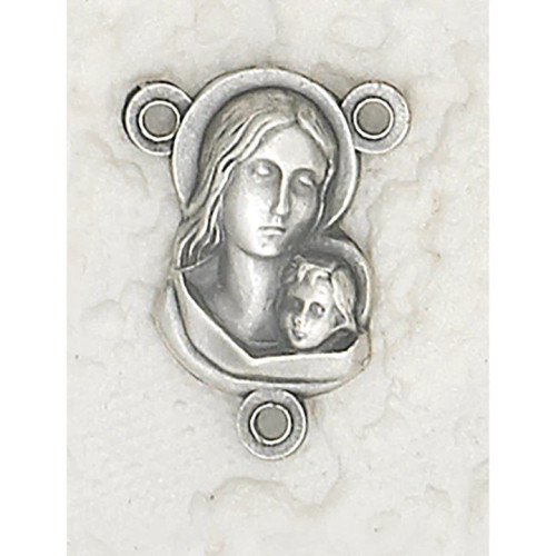 No. 8986BM    Mother and Child Rosary Center - Base Metal size: 1".