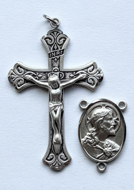 No. S397 Crucifix & Center Set - Sterling Silver Crucifix 708