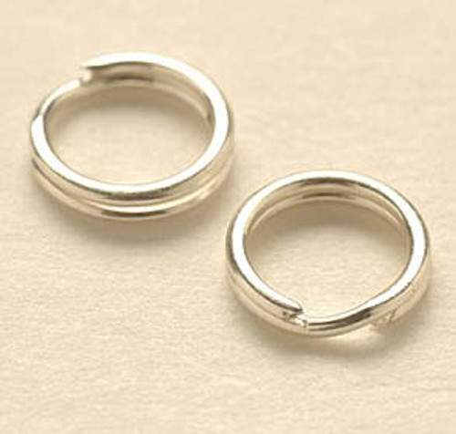 No. 37  6mm Sterling Silver Split Rings - 1 dozen