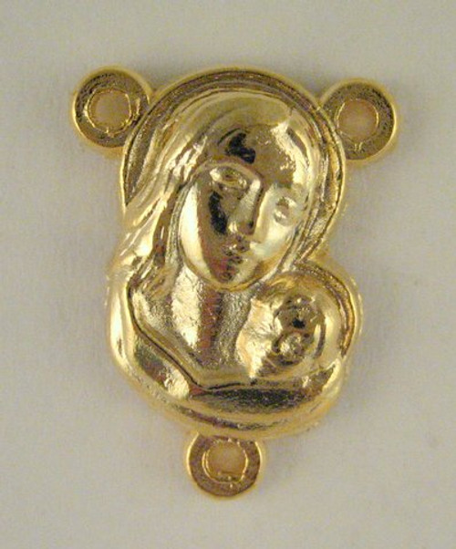 No. 5821BM Gold Finish Base Metal Madonna & Child Center Size: 3/4"