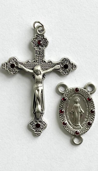 No. S456P-ZR Crucifix & Center Matching Set - Pewter Crucifix