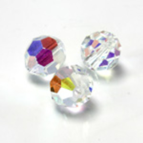 3103 8mm Czech MC AB Beads, Crystal, 60 beads