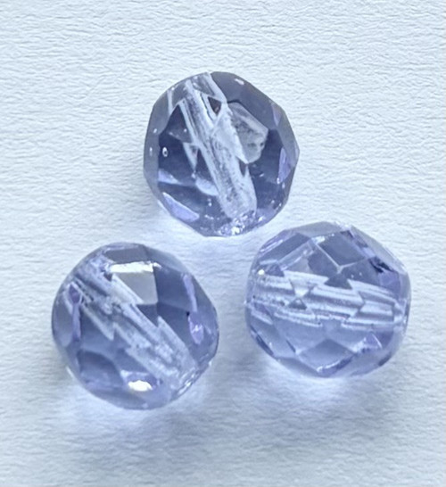 No. 164 8 mm Round Glass Fire Polished Beads - Alexandrite   60 beads